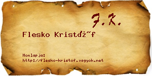 Flesko Kristóf névjegykártya